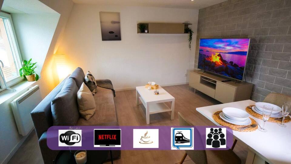# Le 4 # Tres Beau Appartement T3 Neuf, Tout Confort, Mulhouse Centre Ville Екстериор снимка